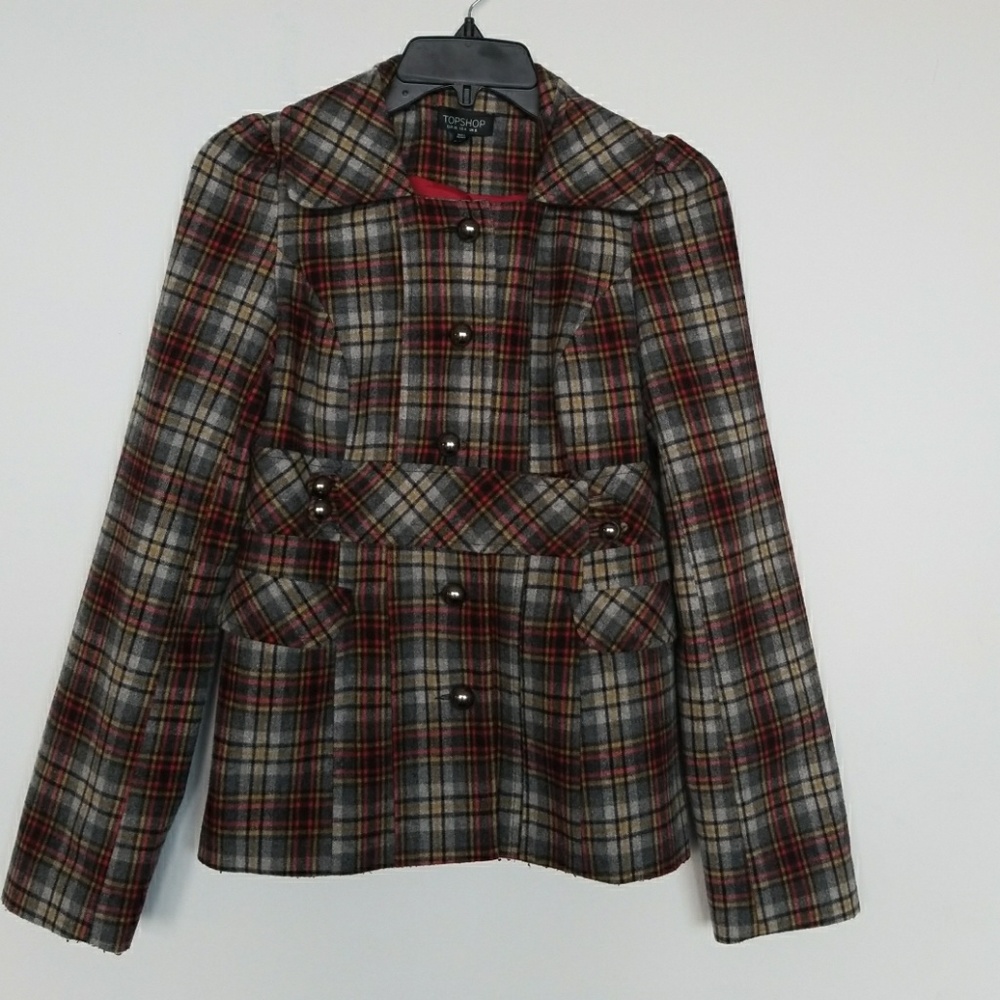 Plaid Coat By TOPSHOP!